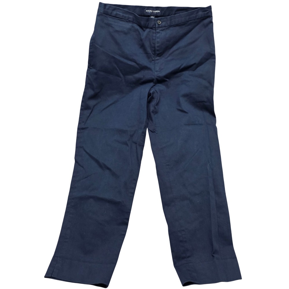 Vintage Ralph‎ Lauren Polo Golf Navy Blue Stretch Trousers Womens 10 Straight